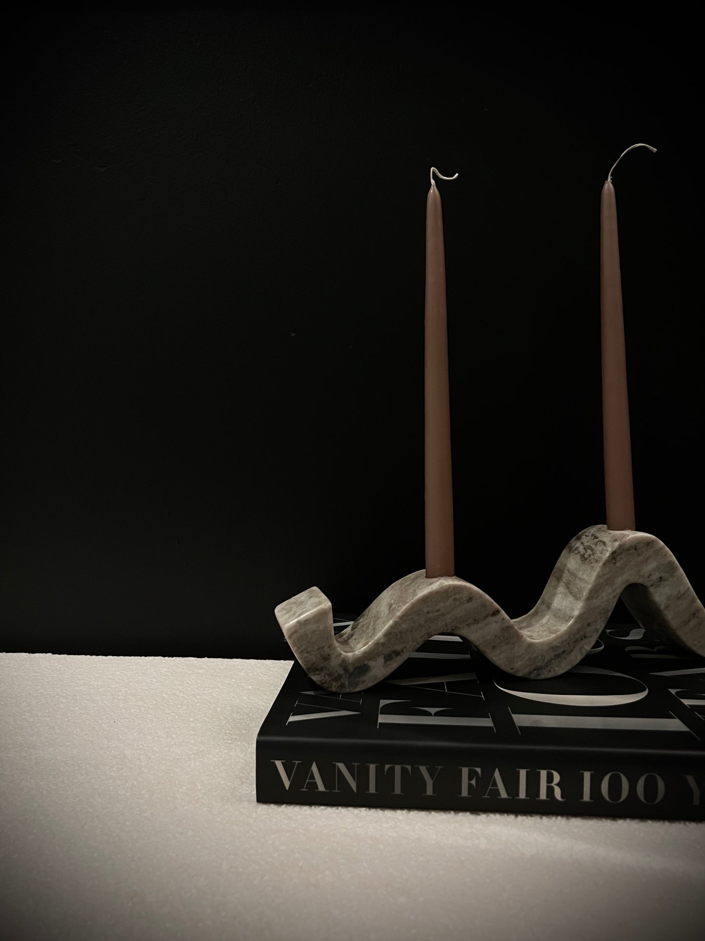 Marble Wave Candle Holder