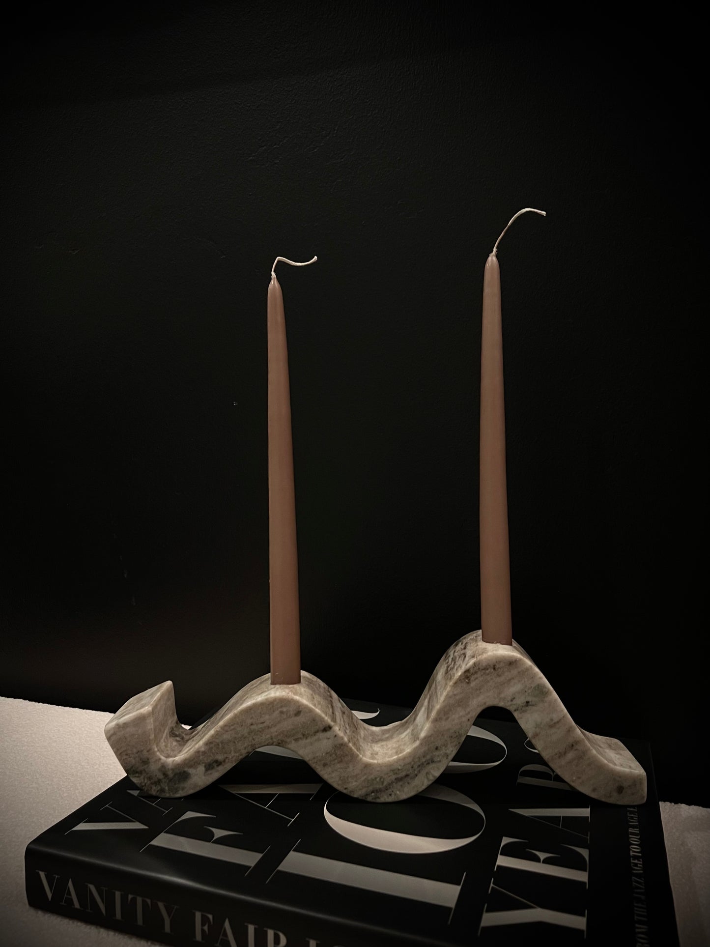 Marble Wave Candle Holder